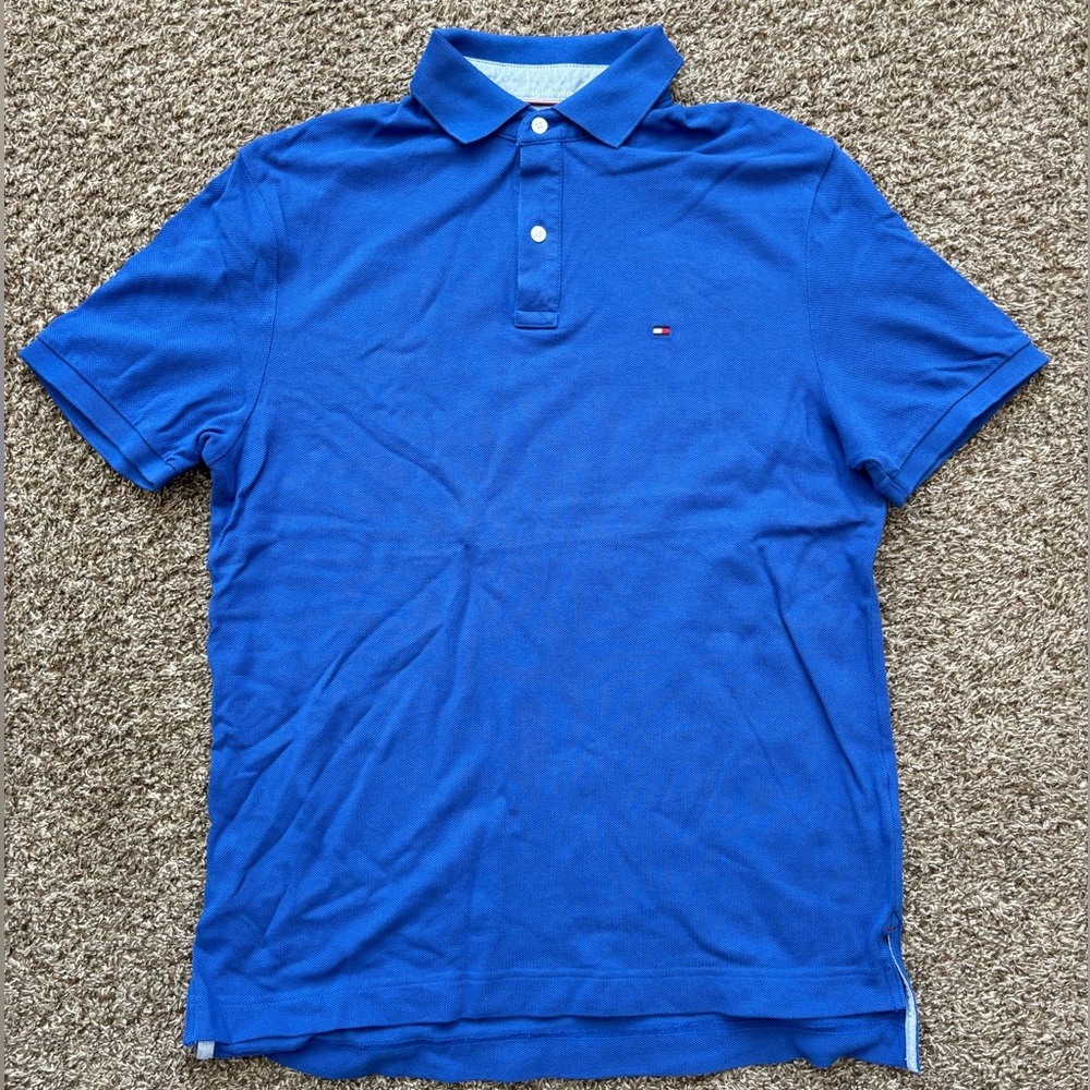Tommy Hilfiger Men’s Slim Fit Polo Royal Blue- Size Small